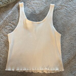 Billabong Cream Ribbed Tank Top